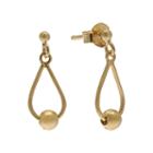 24k Gold-over-silver Teardrop Earrings, Women's, Yellow