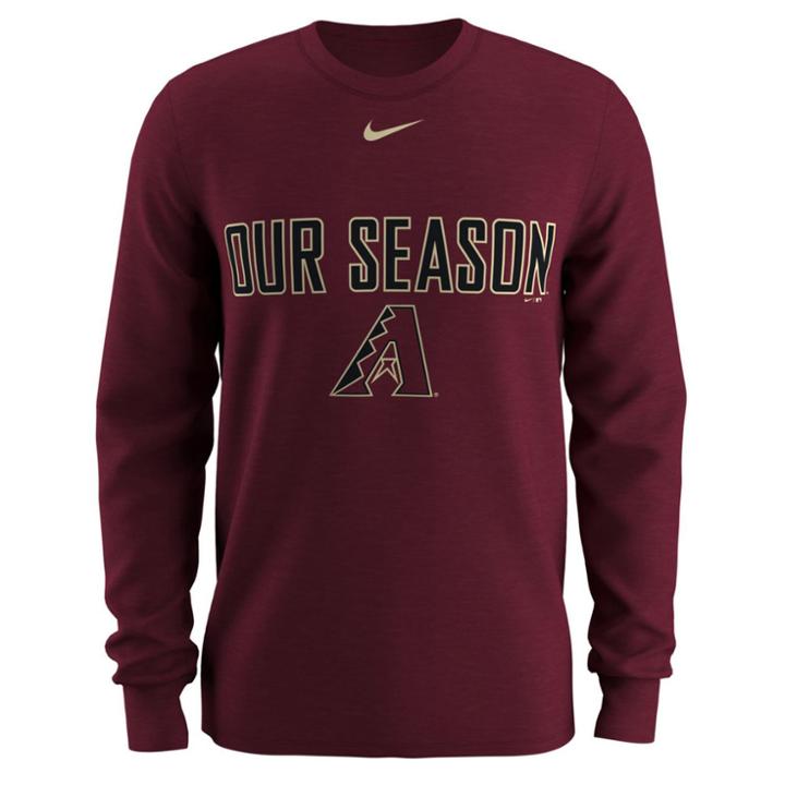 Men's Nike Arizona Diamondbacks Local Hunt Long-sleeve Tee, Size: Xxl, Dark Red