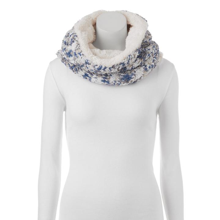 Sonoma Goods For Life&trade; Space-dyed Chenille Cozy-lined Cowl, Women's, Dark Blue