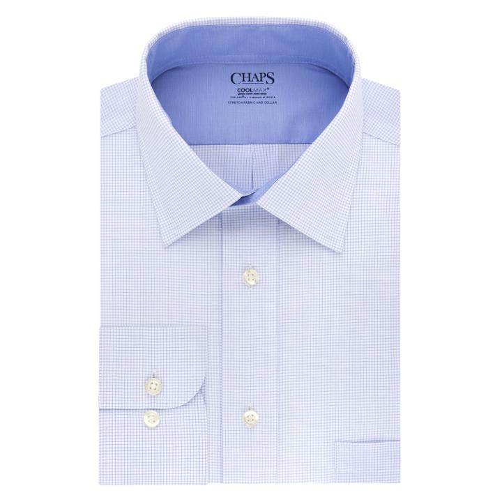 Men's Chaps Cool Max Regular-fit Dress Shirt, Size: 17-34/35, Light Blue