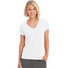Women's Champion Authentic Burnout Short Sleeve Tee, Size: Small, White
