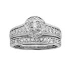 14k White Gold 1-ct. T.w. Igl Certified Round-cut Diamond Frame Ring Set, Women's, Size: 6
