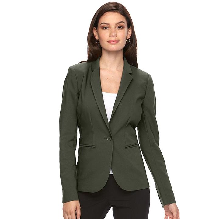 Women's Apt. 9&reg; Torie Blazer, Size: 10, Dark Green