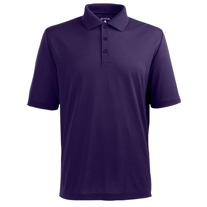 Men's Antigua Xtra-lite Desert-dry Solid Performance Polo, Size: Xl, Purple