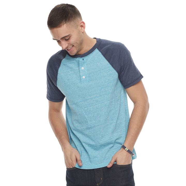 Men's Urban Pipeline&reg; Ultimate Baseball Henley, Size: Large, Blue (navy)