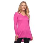 Women's Apt. 9&reg; V-neck Tunic Sweater, Size: Small, Med Pink