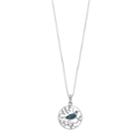 Sterling Silver Abalone Bird Pendant Necklace, Women's, Multicolor