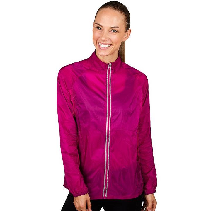 Women's Jockey Sport Breeze Packable Running Jacket, Size: Xl, Light Red