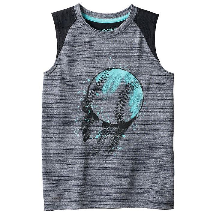 Boys 4-10 Jumping Beans&reg; Playcool Mesh Back Graphic Muscle Tank Top, Boy's, Size: 7, Med Grey