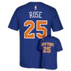 Men's Adidas New York Knicks Derrick Rose Player Tee, Size: Xl, Med Blue