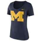 Women's Nike Michigan Wolverines Logo Tee, Size: Large, Blue (navy)