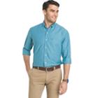 Men's Izod Saltwater Regular-fit Plaid Stretch Button-down Shirt, Size: Small, Blue Other