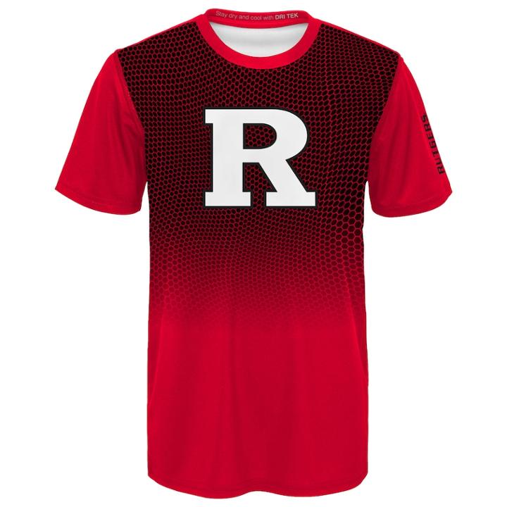 Boys 8-20 Rutgers Scarlet Knights Bitmapped Dri-tek Tee, Size: M 10-12, Red