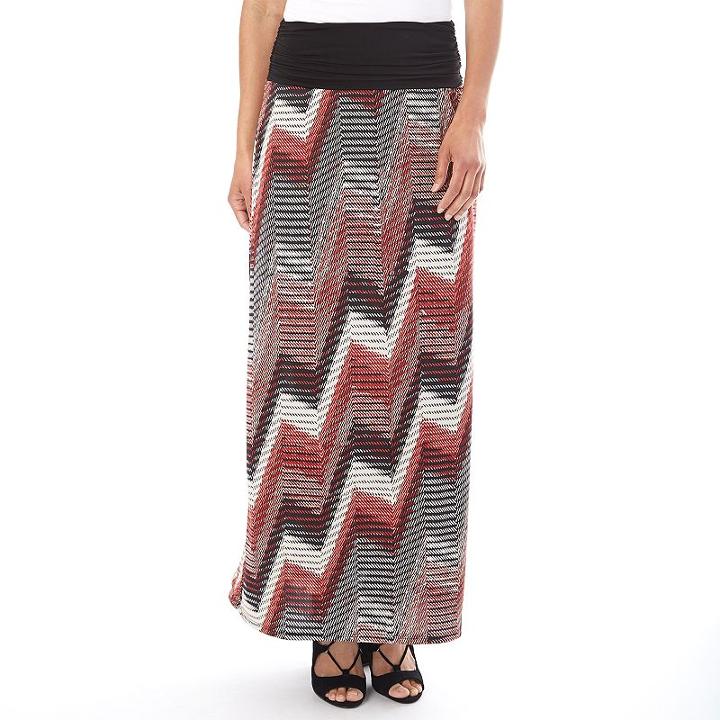 Women's Apt. 9 Printed Column Maxi Skirt, Size: Xlrg Av/rg, Ovrfl Oth