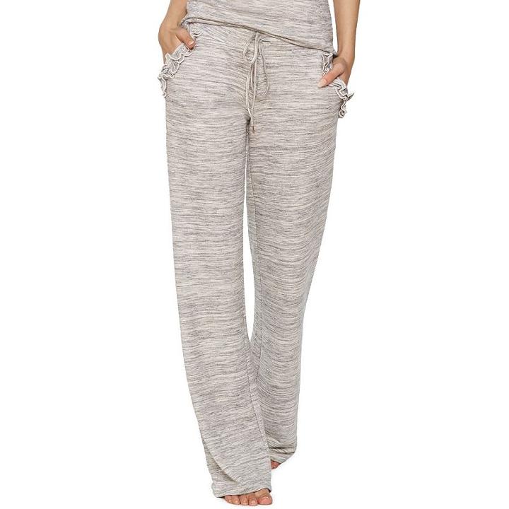 Women's Jezebel Ruffle Trim Lounge Pants, Size: Xl, Light Grey