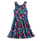 Girls 4-10 Jumping Beans&reg; Patterned Racerback Skater Dress, Size: 6x, Blue