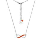 Oregon State Beavers Sterling Silver Crystal Infinity Necklace, Women's, Size: 18