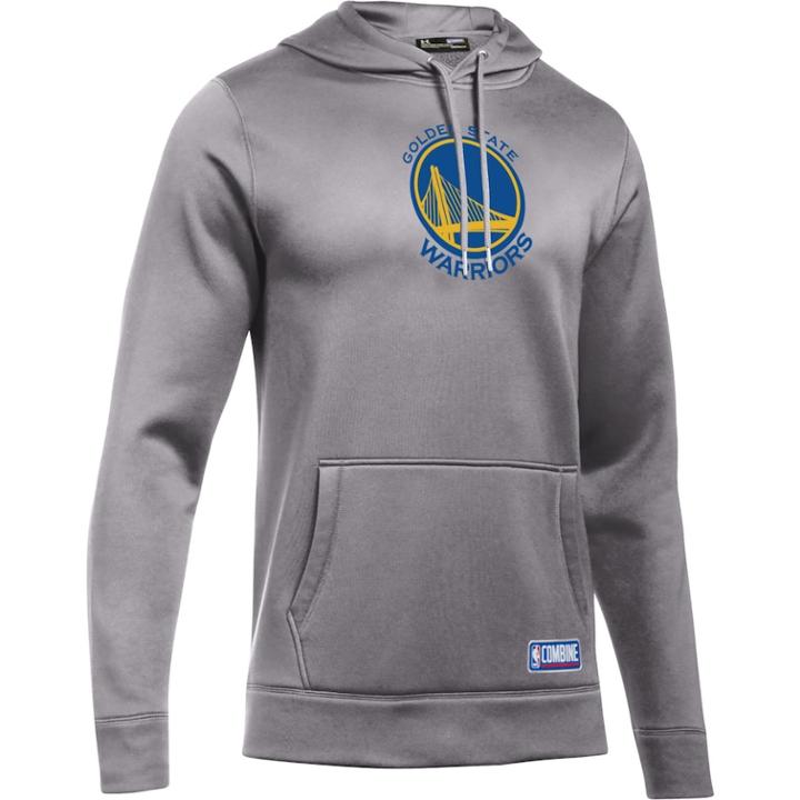 Men's Under Armour Golden State Warriors Fleece Hoodie, Size: Small, Gray
