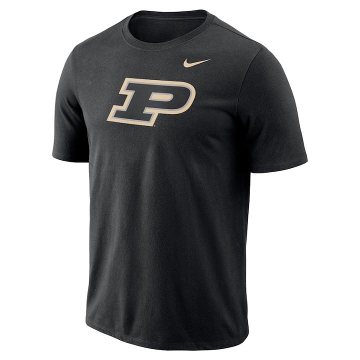 Men's Nike Purdue Boilermakers Logo Tee, Size: Medium, Black