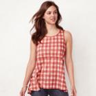 Women's Lc Lauren Conrad Print Tunic Tank, Size: Large, Brown