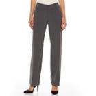 Ab Studio Milan Straight-leg Dress Pants - Women's, Size: 4 T/l, Grey