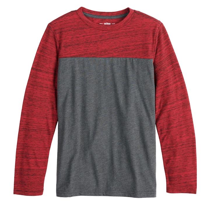 Boys 8-20 Urban Pipeline&reg; Football Tee, Size: Medium, Med Red