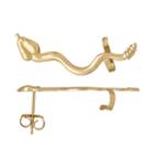 Everlasting Gold 10k Gold Snake Ear Climber Earrings, Women's