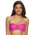 Women's Apt. 9&reg; Strappy Bandeau Bikini Top, Size: Medium, Pink