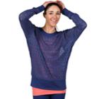 Women's Soybu Zephyr Open Back Yoga Tunic, Size: Xl, Blue (navy)