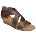 A2 By Aerosoles Yet Women's Crisscross Wedge Sandals, Size: Medium (6), Brown
