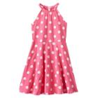 Girls 4-10 Jumping Beans&reg; Print Halter Dress, Girl's, Size: 10, Med Pink