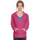 Women's Champion Hooded Jacket, Size: Large, Dark Pink