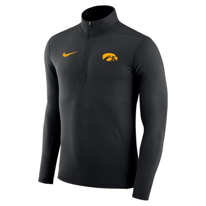 Men's Nike Iowa Hawkeyes Dri-fit Element Pullover, Size: Small, Black