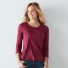 Women's Sonoma Goods For Life&trade; Flared Top, Size: Xxl, Dark Red