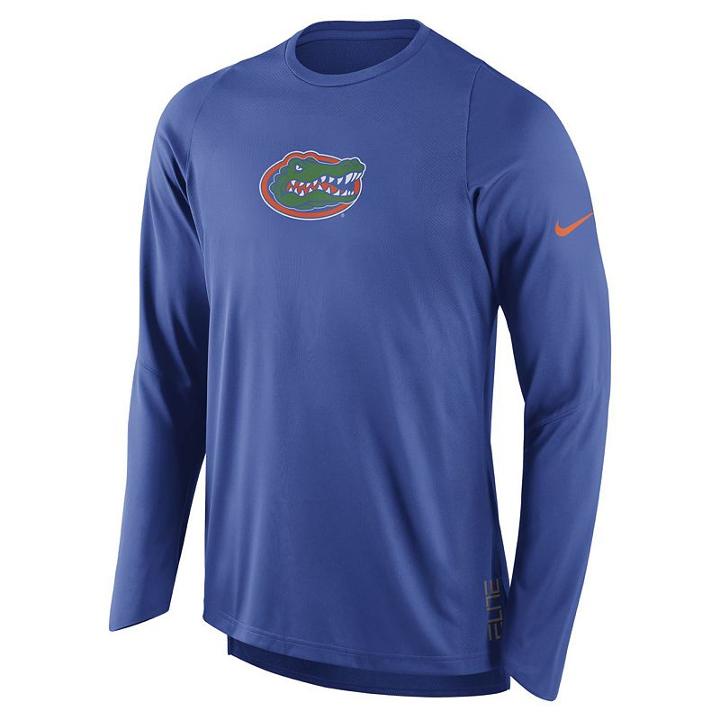 Men's Nike Florida Gators Elite Shooter Long-sleeve Tee, Size: Medium, Blue