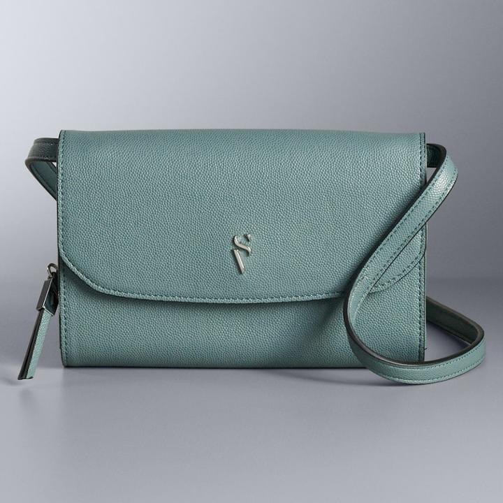 Simply Vera Vera Wang Signature Envelope Crossbody Bag, Women's, Blue (navy)