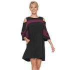 Women's Nina Leonard Oversized Sleeve Cold-shoulder Dress, Size: Large, Silver