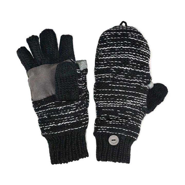 Muk Luks Side-marled Convertible Mittens - Men, Grey