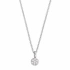 Lc Lauren Conrad 10k White Gold Diamond Accent Cluster Pendant, Women's, Size: 17
