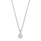 Lc Lauren Conrad 10k White Gold Diamond Accent Cluster Pendant, Women's, Size: 17