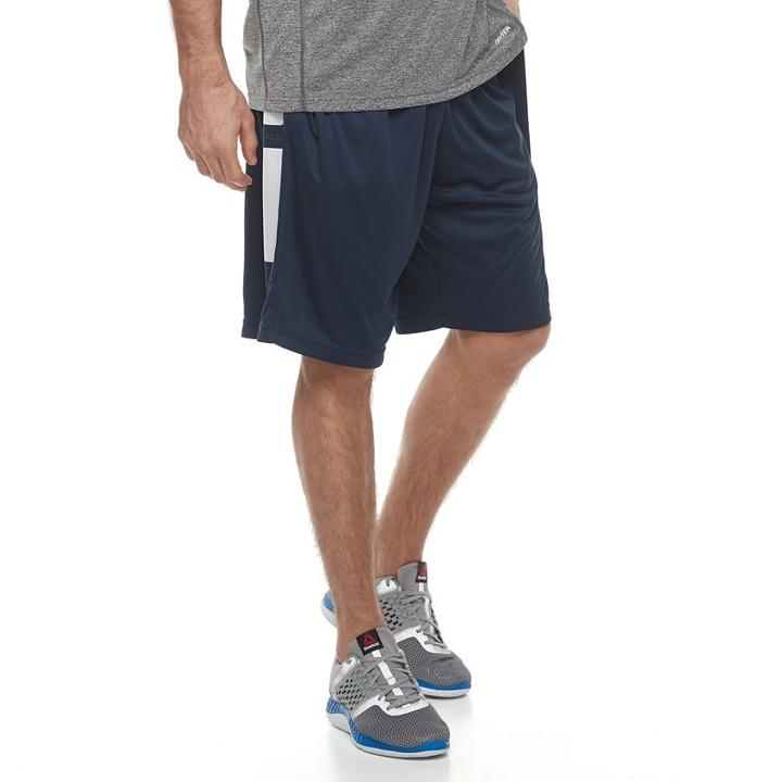 Men's Tek Gear&reg; Laser-cut Basketball Shorts, Size: Small, Dark Blue