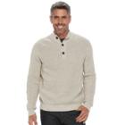 Men's Croft & Barrow&reg; Classic-fit Outdoor Waffle-weave Sweater, Size: Large, Brown Over