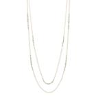 Lc Lauren Conrad Teal Beaded Double Strand Station Necklace, Women's, Blue