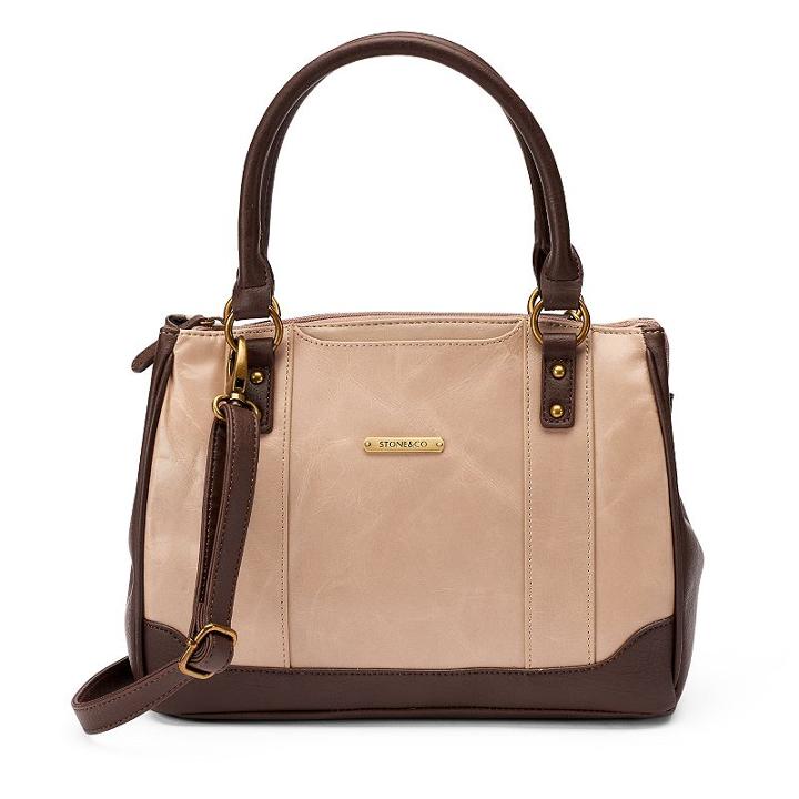 Stone & Co. Megan Convertible Leather Satchel, Women's, White Oth