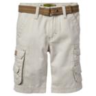 Boys 4-7x Lee Cargo Shorts With Belt, Size: 4 Ave Med, White Oth