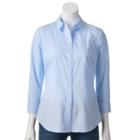 Women's Apt. 9&reg; Structured Shirt, Size: Medium, Med Blue