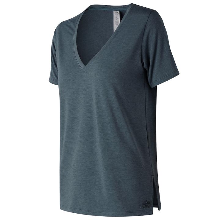 Women's New Balance Transform Short Sleeve Tee, Size: Small, Grey