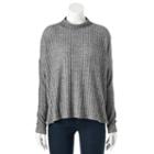 Women's Juicy Couture Ribbed Mockneck Sweater, Size: Small, Med Grey