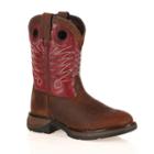 Lil Durango Full Grain Raindrop Kids' 8-in. Cowboy Boots, Kids Unisex, Size: 6, Red