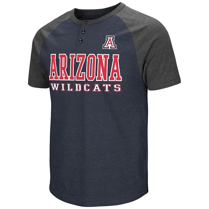 Men's Colosseum Arizona Wildcats Spotter Henley, Size: Medium, Blue (navy)